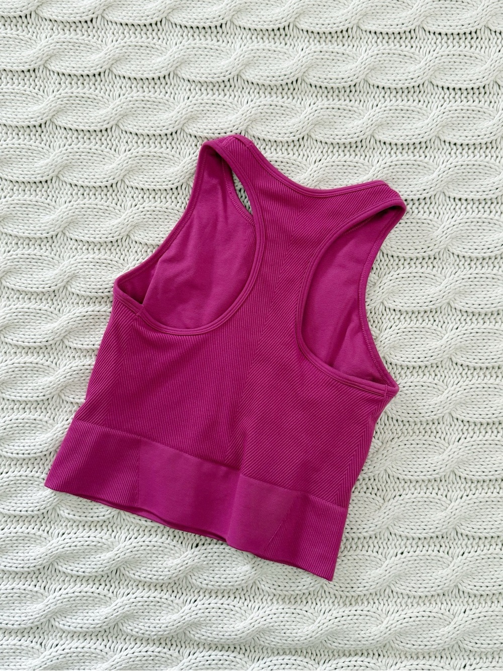 YPB Raspberry Ribbed Tank Top - Picture 2 of 3